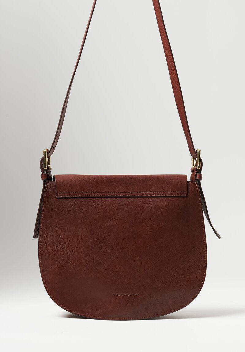 Massimo Palomba Leather Billie Selleria Shoulder Bag Chestnut Brown	