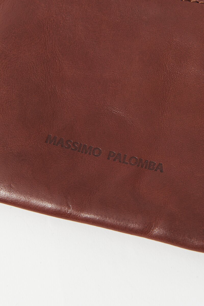 Massimo Palomba Leather Nana Selleria Pouch Chestnut Brown	