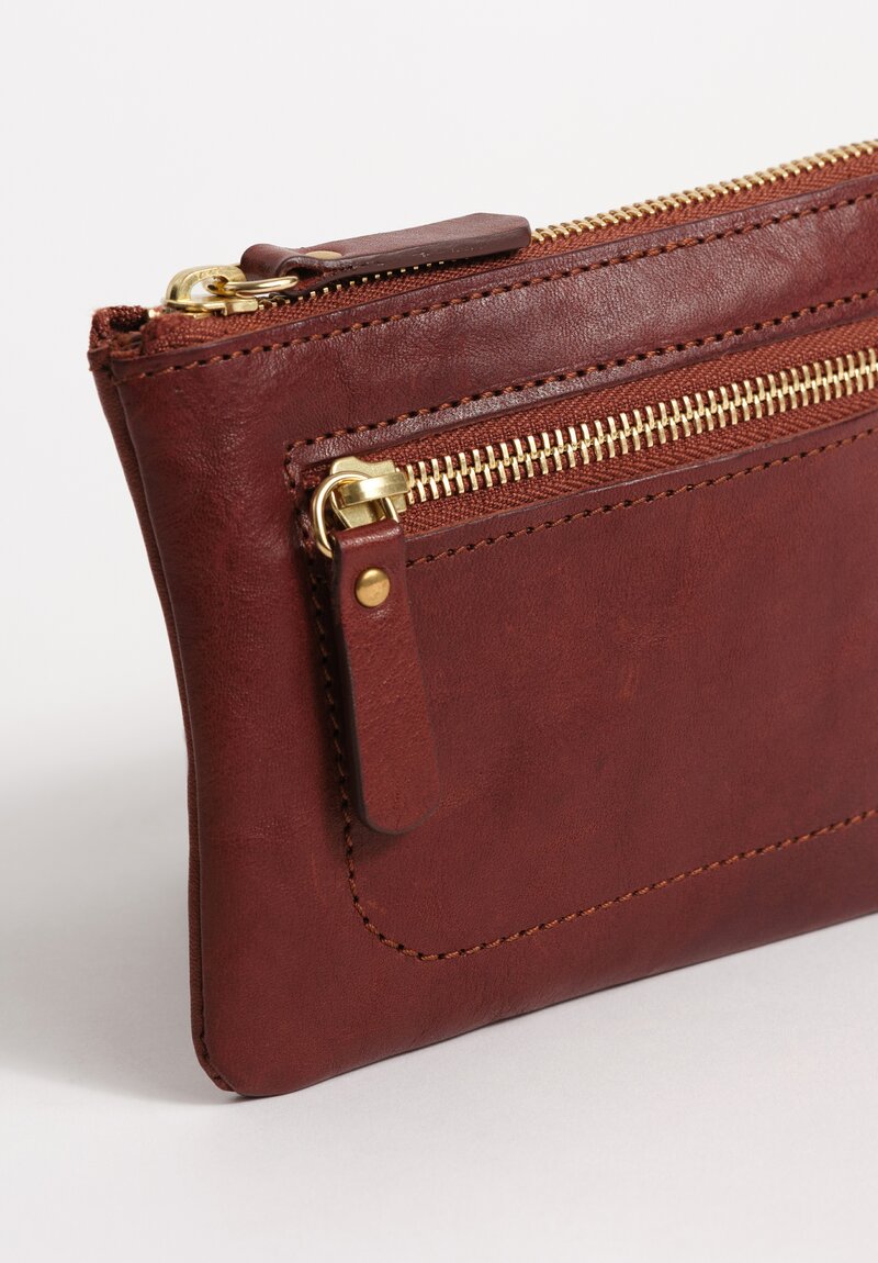 Massimo Palomba Leather Nana Selleria Pouch in Chestnut Brown