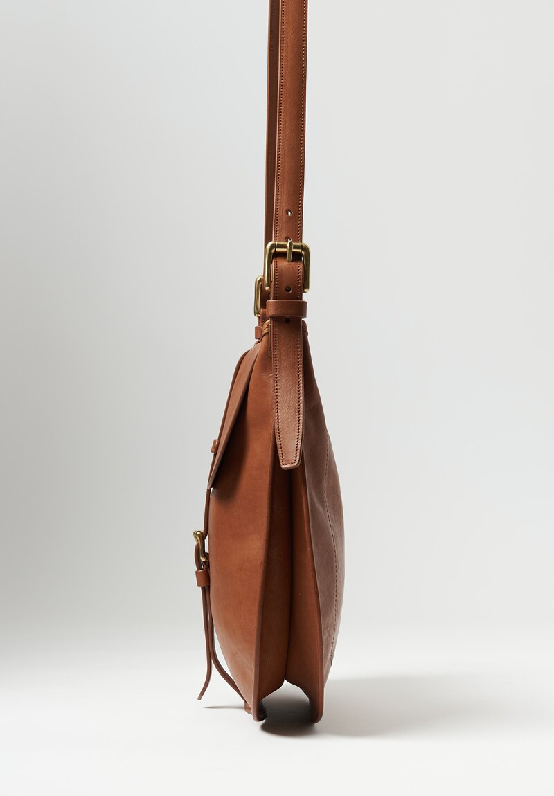 Massimo Palomba Leather Angie Selleria Shoulder Bag Cuoio Brown	