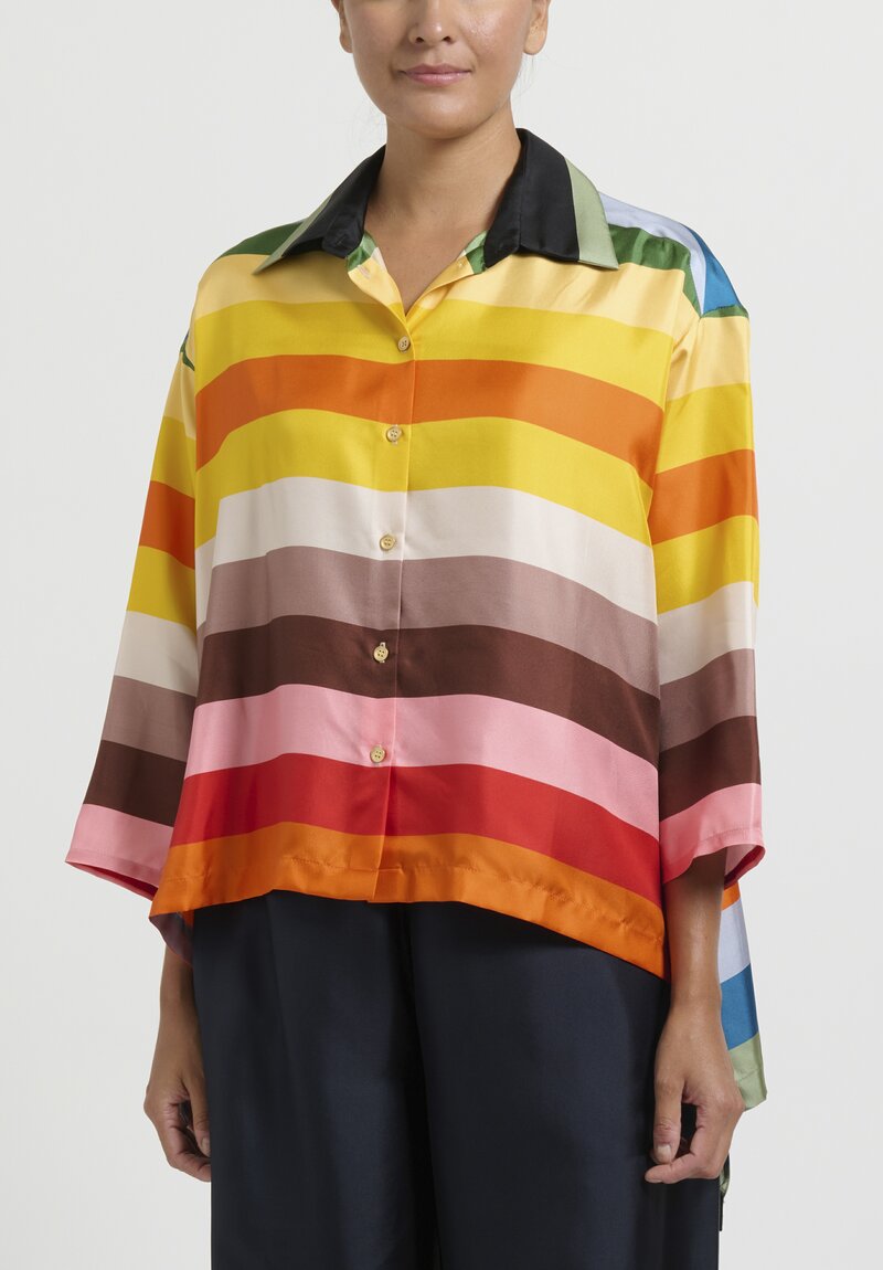 Rianna + Nina Silk ''Kathi'' Shirt in Multicolor
