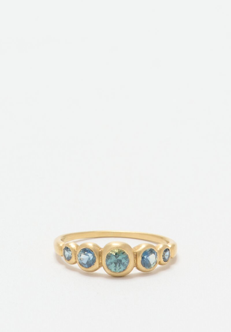 Marian Maurer 18K Blue-Green Sapphire "Kima" Ring	