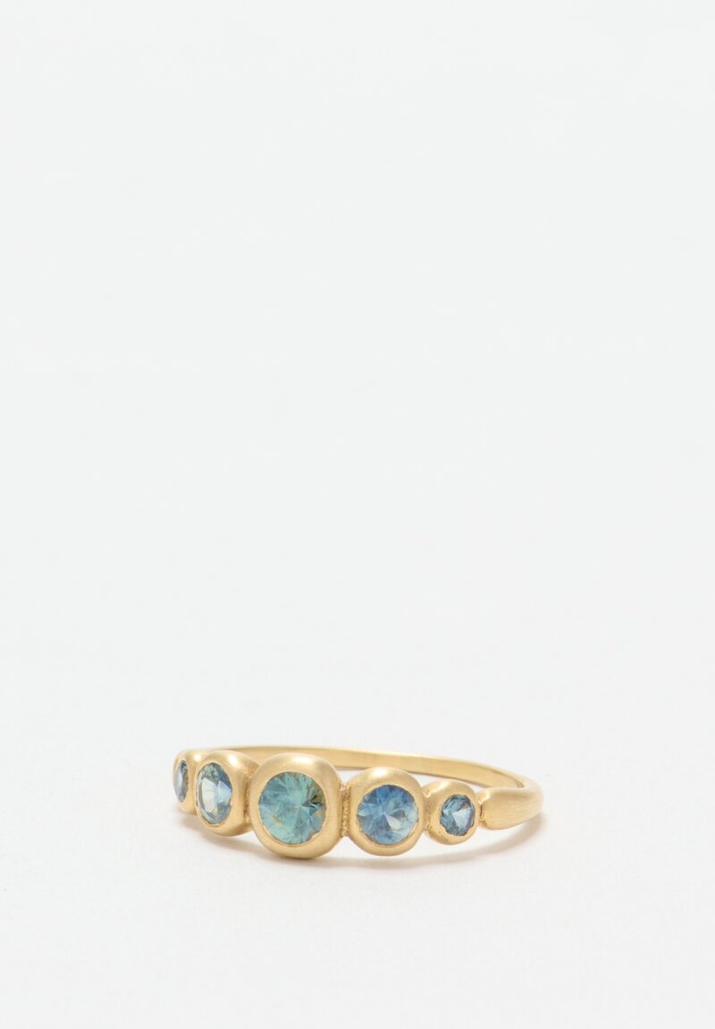 Marian Maurer 18K Blue-Green Sapphire "Kima" Ring	