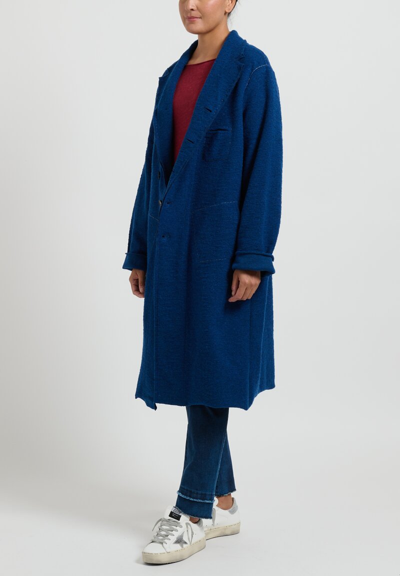 Umit Unal Felted, Hand-Stitched Coat in Original Blue	
