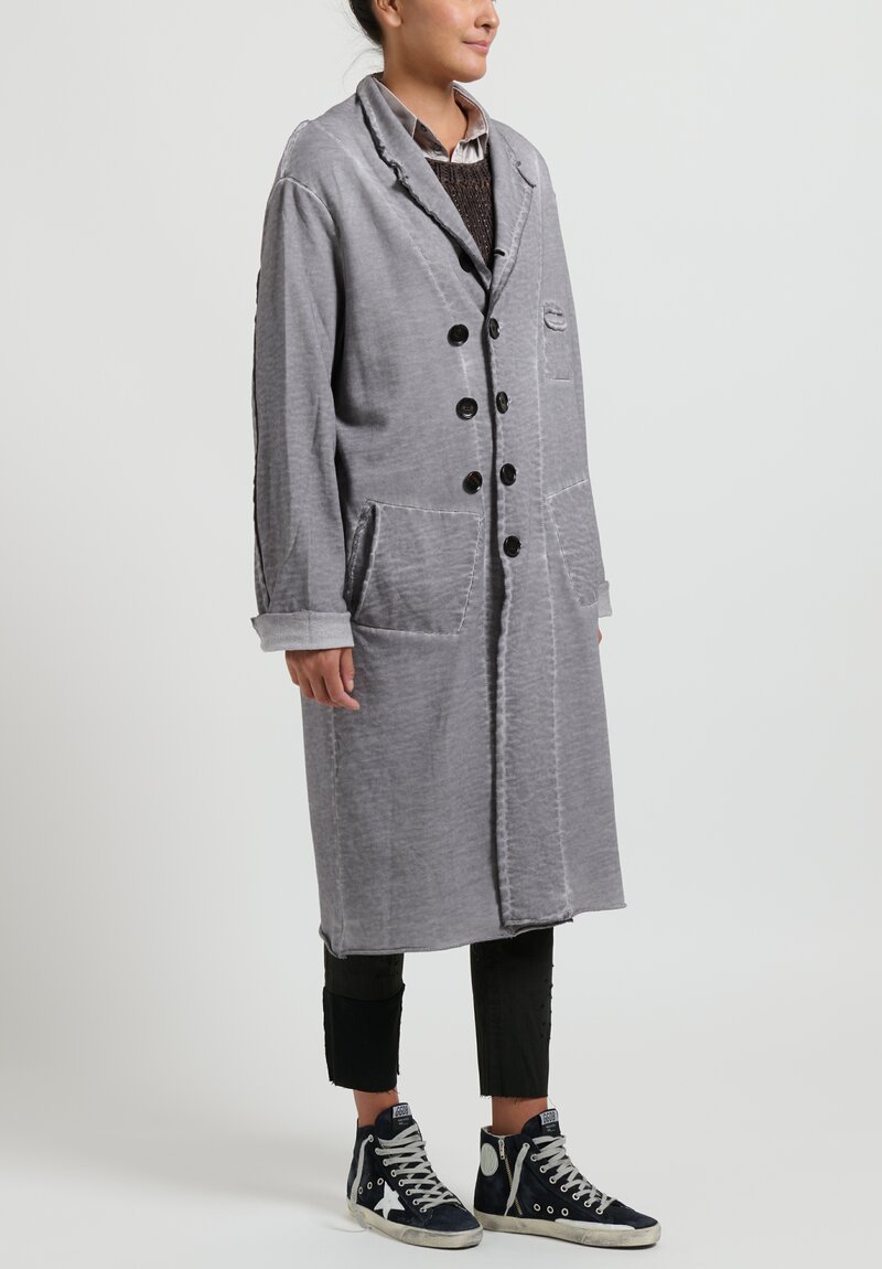 Umit Unal Cotton Hand-Stitched Coat in Grey
