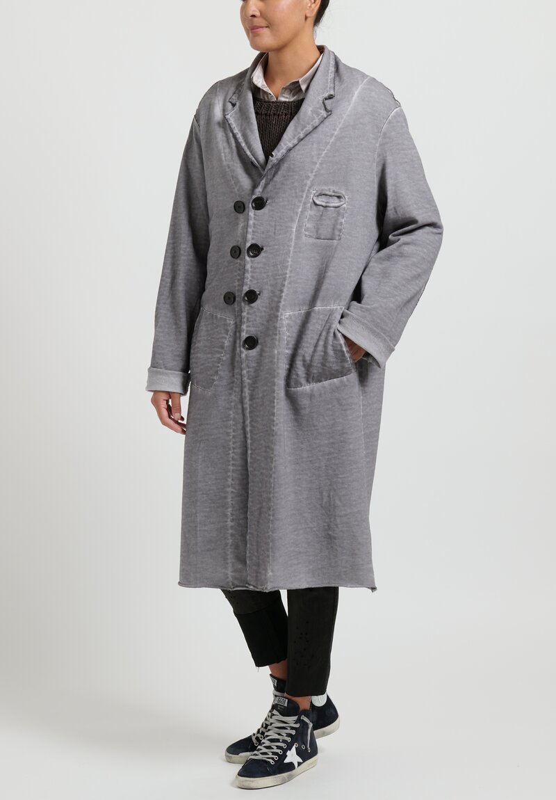 Umit Unal Cotton Hand-Stitched Coat in Grey