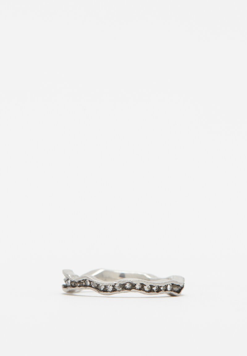 Tap by Todd Pownell Platinum and Diamond Wavy Eternity Band	