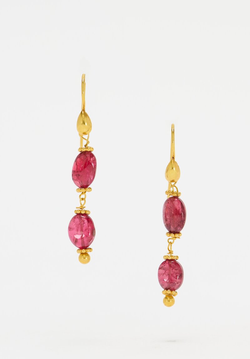 Greig Porter 18K Ruby Double Drop Earrings