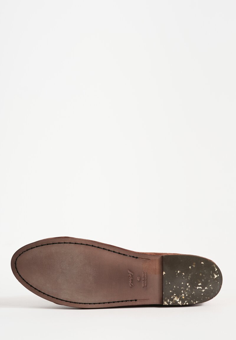 Marsell Leather Coltellaccio Ballerina Flat in Cioccolato Brown