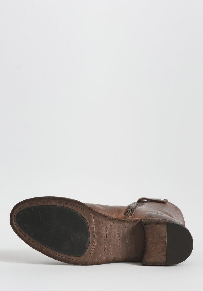 Officine Creative Seline 020 Ignis T. Bootie in Cigar Brown	