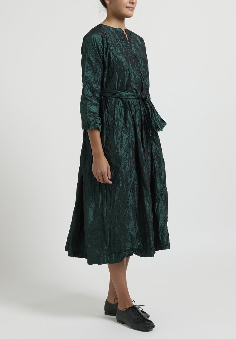 Daniela Gregis Silk ''Jeroni'' Abito Dress in Verde Green | Santa Fe ...