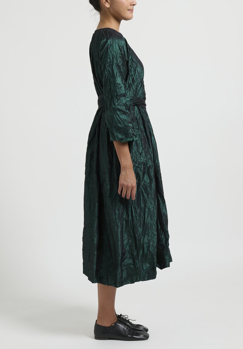 Daniela Gregis Silk ''Jeroni'' Abito Dress in Verde Green | Santa Fe ...