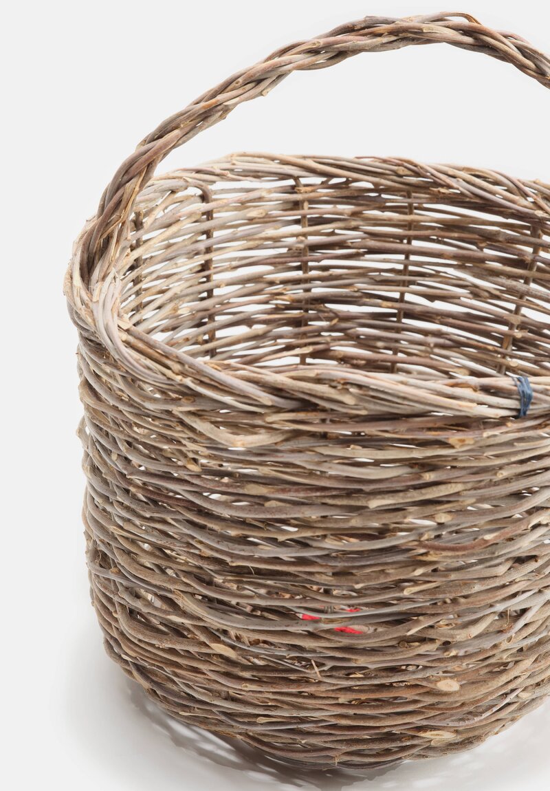 Daniela Gregis Handwoven Olive Branch Ortica Basket in Grey	