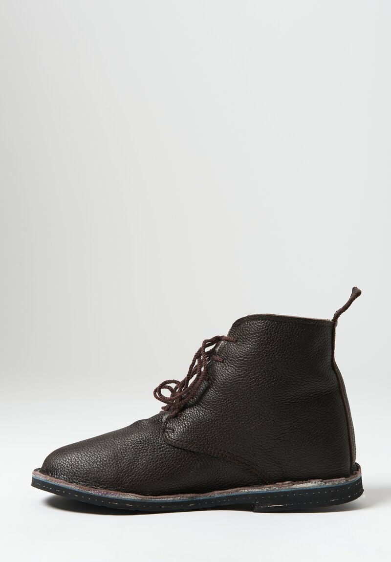 Daniela Gregis Fleece Lined Leather Polacchino High Ankle Boot	