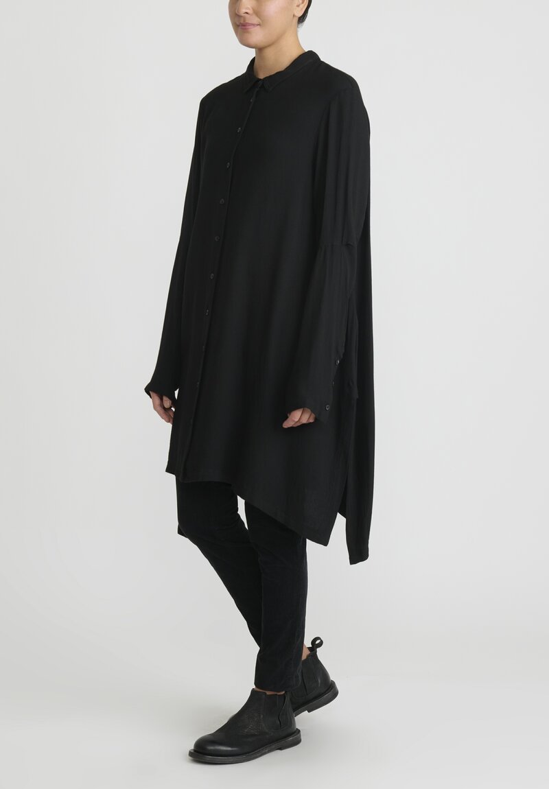 Rundholz A-Line Button Tunic in Black	