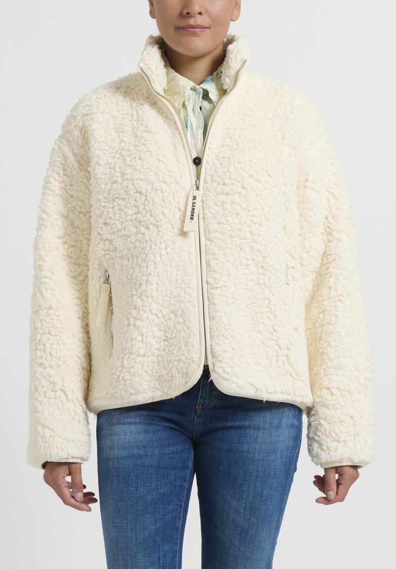 Jil Sander + Cotton Fleece Zip-Up Sweatshirt	