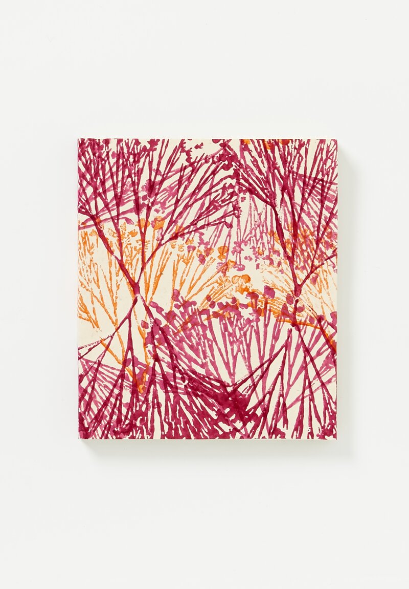 Elam Handprinted Japanese Chiyogami Paper Notebook Cerfeuil Orange/Violet	