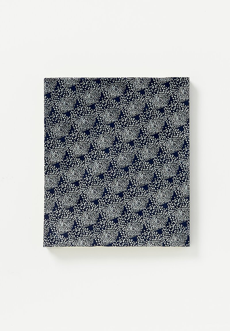 Elam Handprinted Japanese Chiyogami Paper Notebook Feu Artifice Blue	