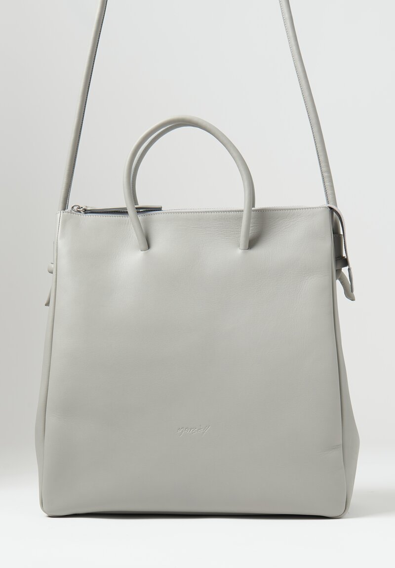 Marsell Leather Sacco Grande Handbag Asfalto Grey	
