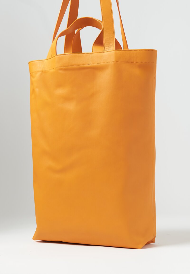 Marsell Leather Sporta Shopper Bag Arancione Orange	