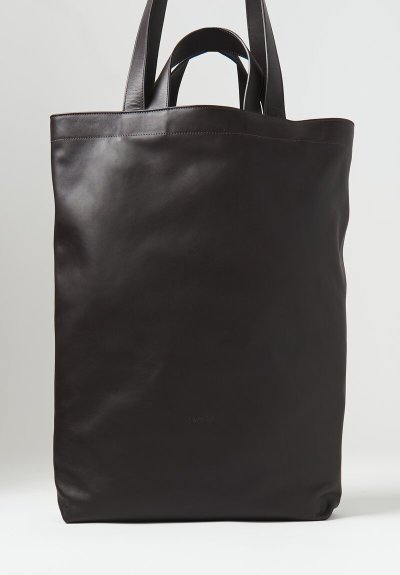 Marsell Leather Sporta Shopper Bag Moro Brown	