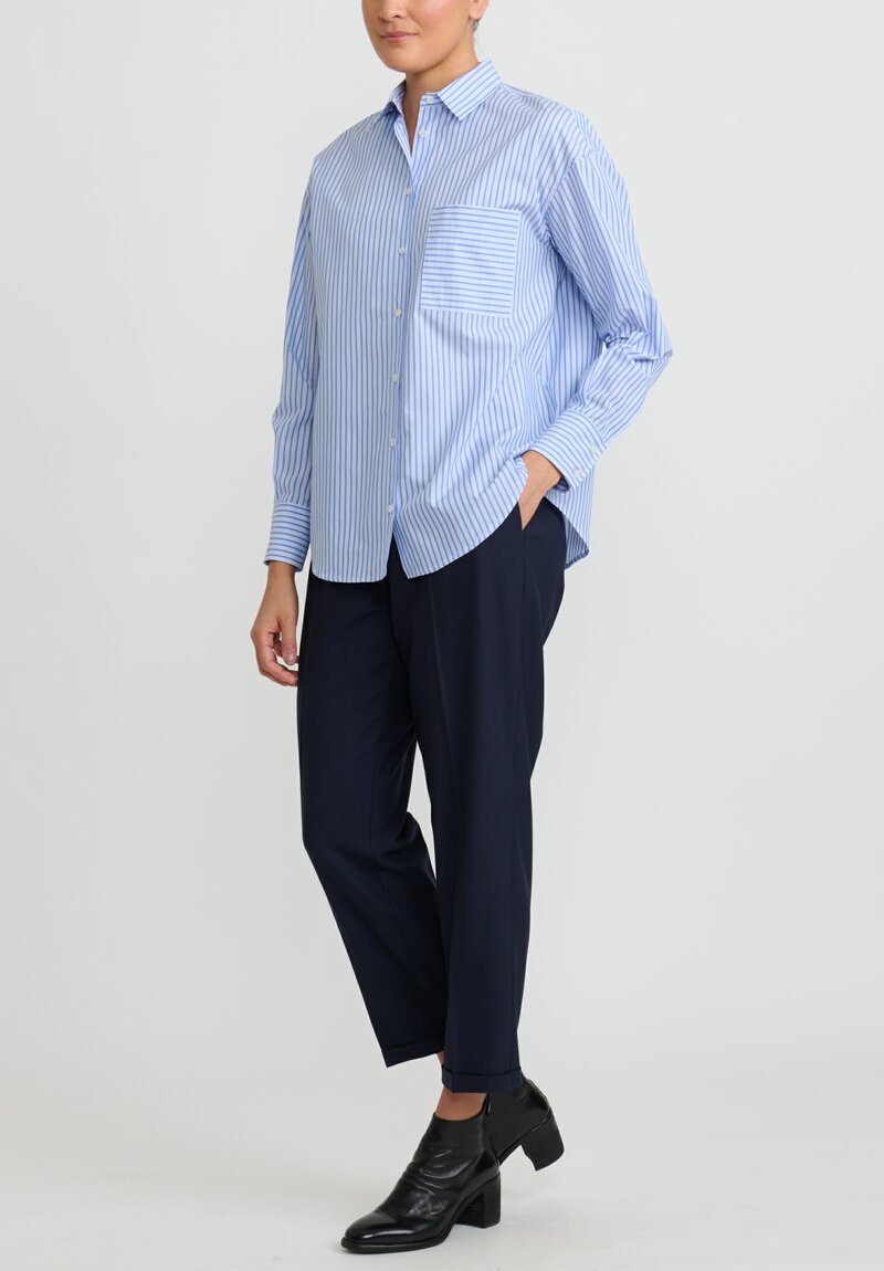Antonelli Cotton ''Bollinger'' Shirt in Striped Blue	