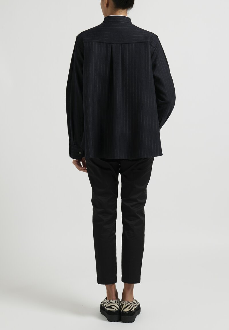 Sacai Chalk Stripe and Wool Knit Cardigan	