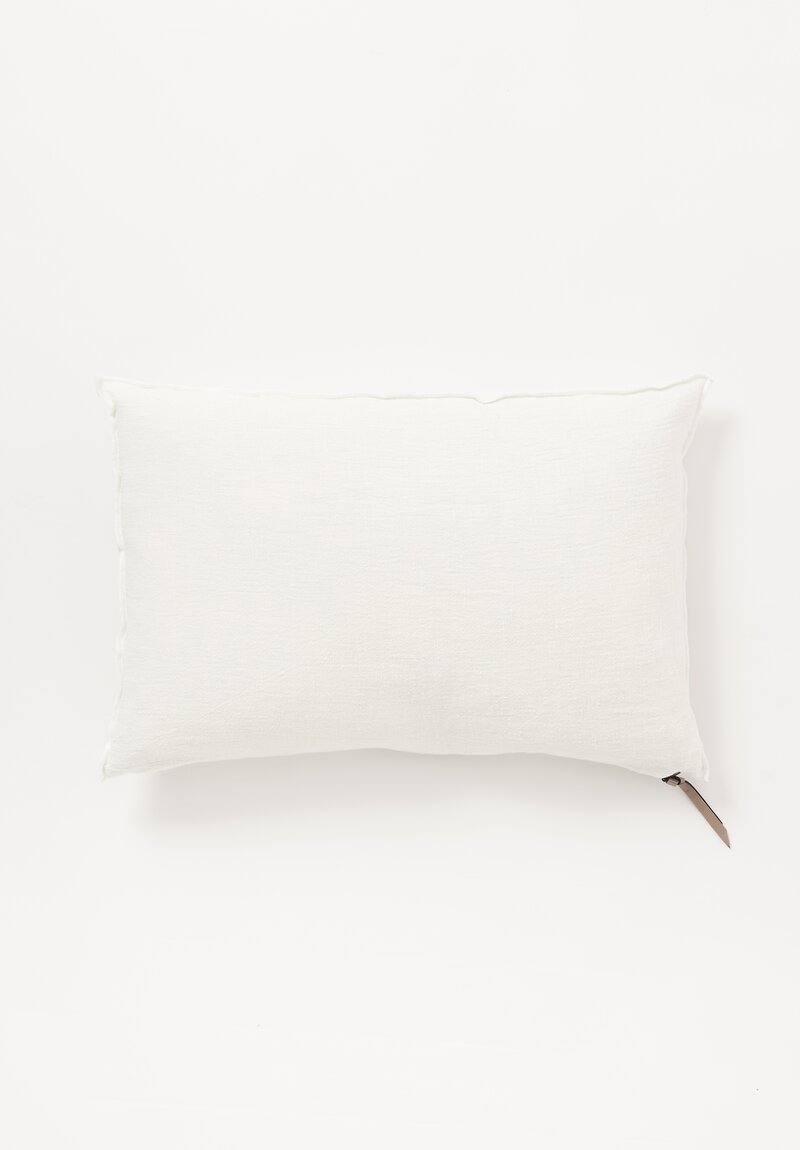 Maison de Vacances Washed Linen Crepon Pillow Blanc White	