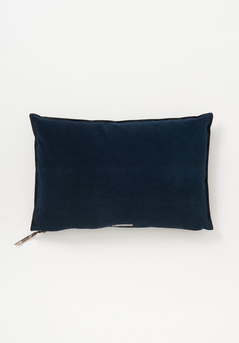 Maison de Vacances Vintage Velvet Pillow Bleu Nuit	