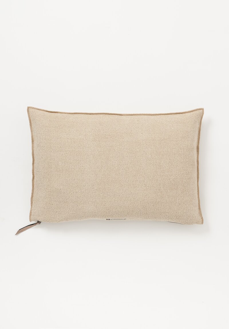 Maison de Vacances Vintage Linen Chenille Pillow Ciment	