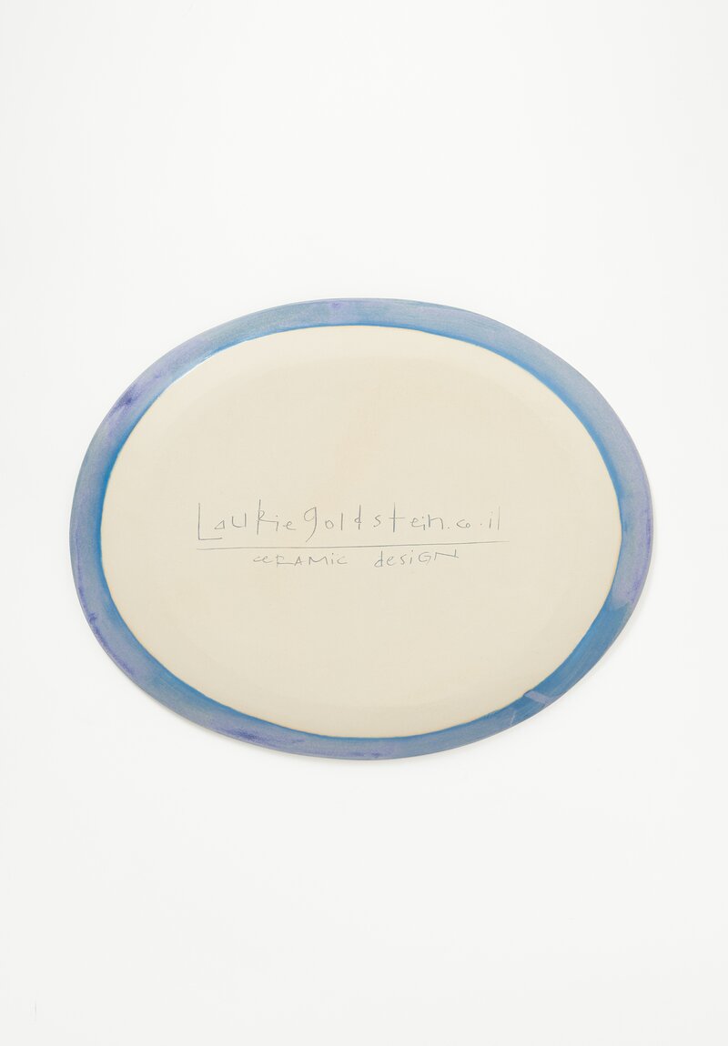 Laurie Goldstein Large Oval Platter Blue	