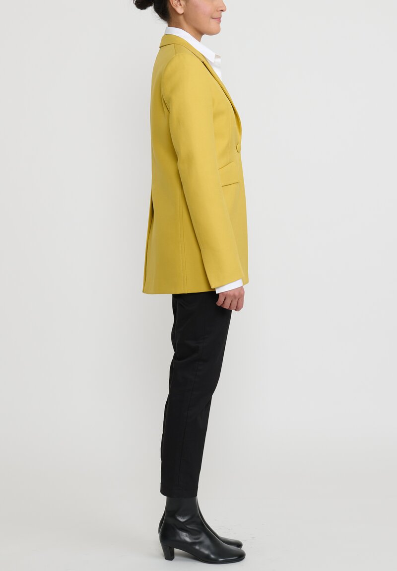 Jil Sander Double Cotton Tailored Jacket in Yellow