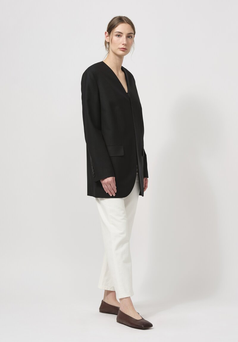 The Row Virgin Wool and Mohair Fie Jacket in Black	