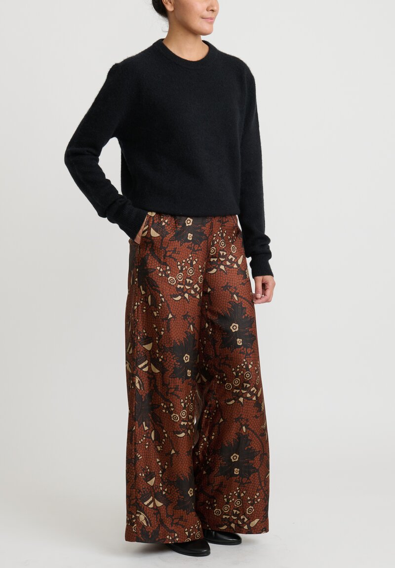 Biyan Batik Print Silk Wide Leg Fiyori Pants	