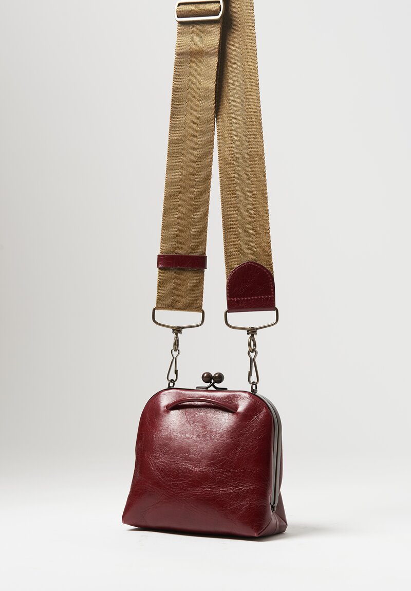 Uma Wang Small Calfskin Handbag Dark Red	