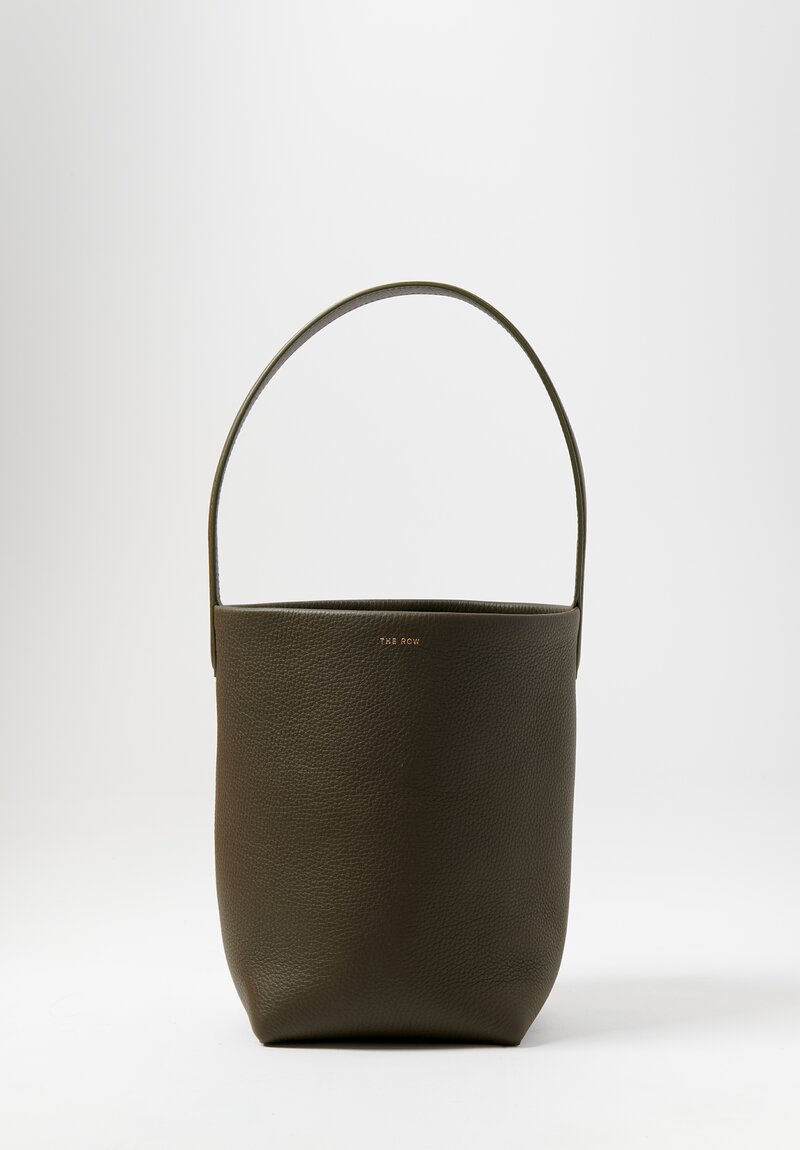 N S Park Leather Tote Bag in Black - The Row