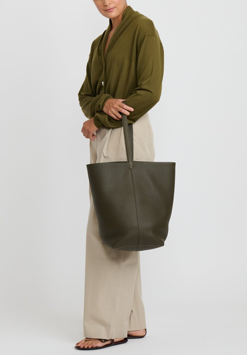 The Row Leather N/s Park Tote Bag in Natural