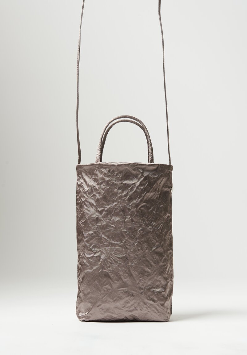 Zilla Satin Long Bag in Pewter Brown Grey
