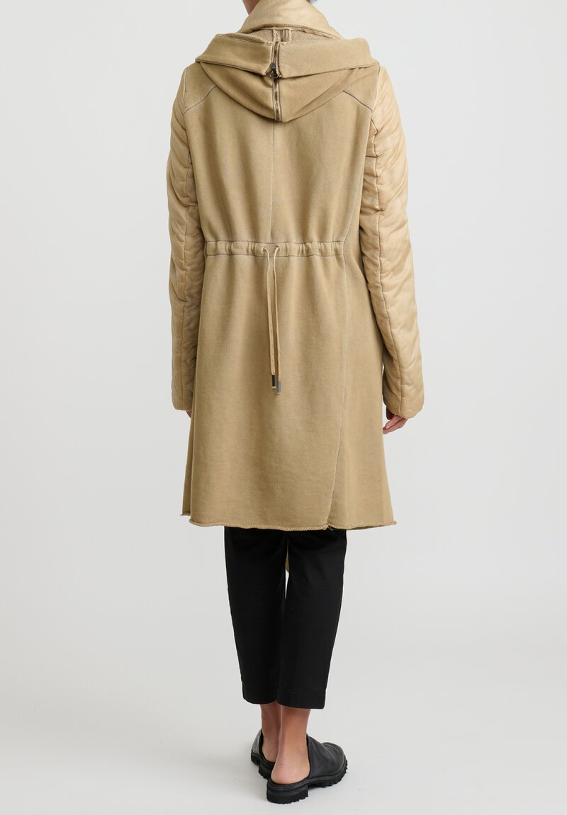 Masnada Cotton and Recycled Down Fel Jacket in Beige