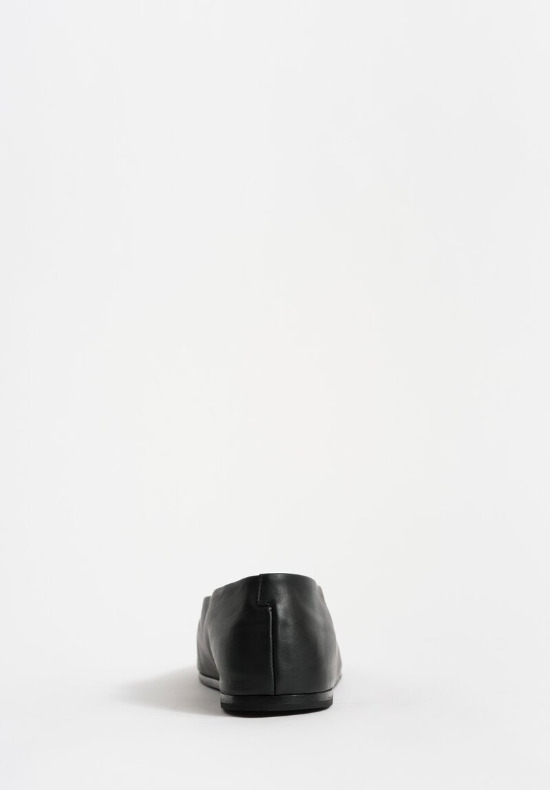 Marsèll Leather Coltellaccio Ballerina Flat in Nero Black