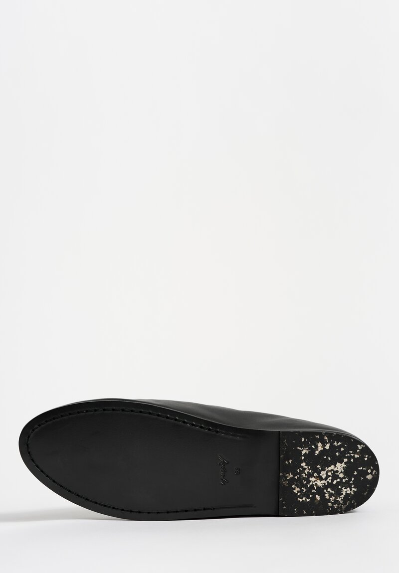 Marsèll Leather Coltellaccio Ballerina Flat in Nero Black
