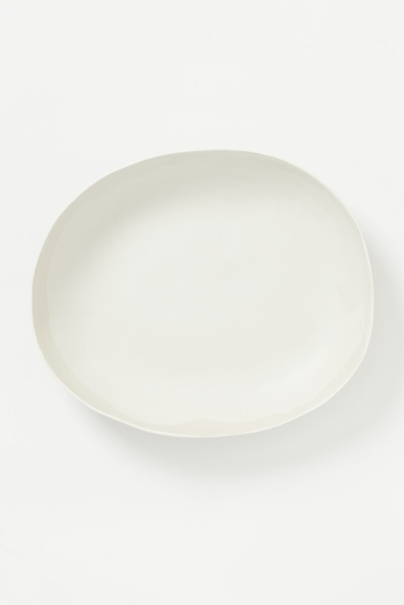 Christiane Perrochon Handmade Stoneware Oval Serving Dish in Matte White