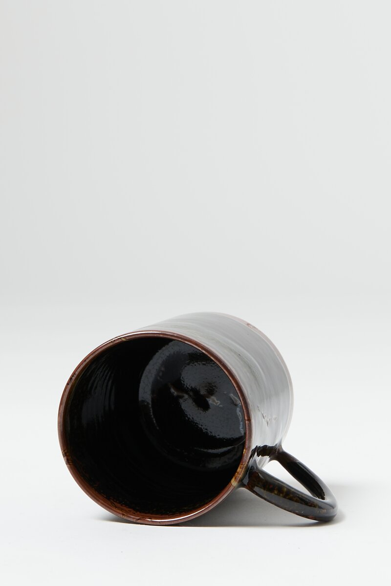 Christiane Perrochon Handmade Stoneware Mug Double Glazed Brown