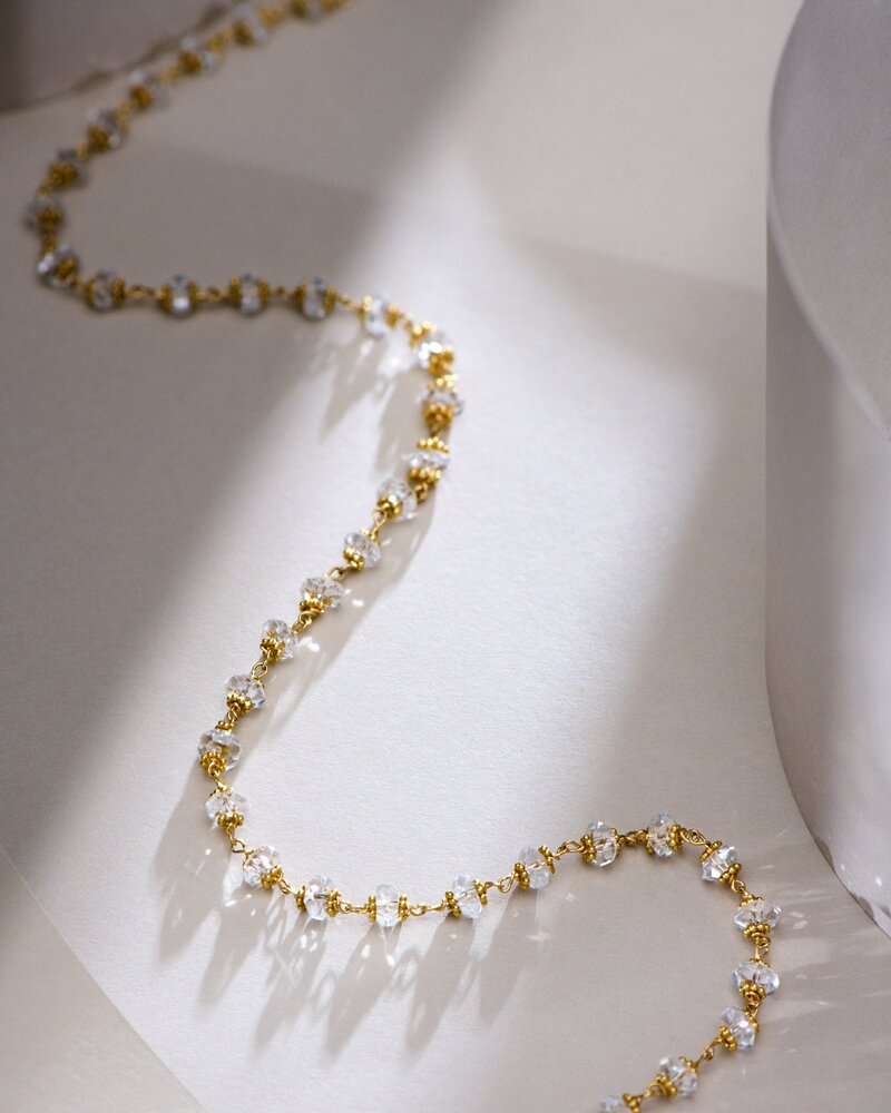 Greig Porter 18K, Herkimer Diamond Quartz Necklace	