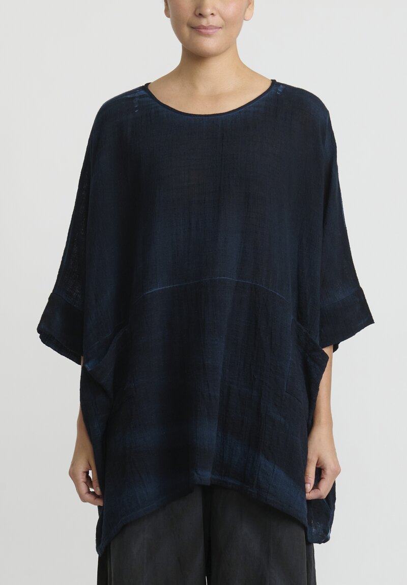 Gilda Midani Solid Dyed Bucket Tunic in Last Blue	