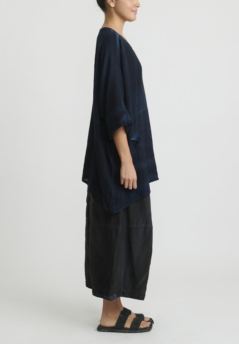 Gilda Midani Solid Dyed Bucket Tunic in Last Blue	