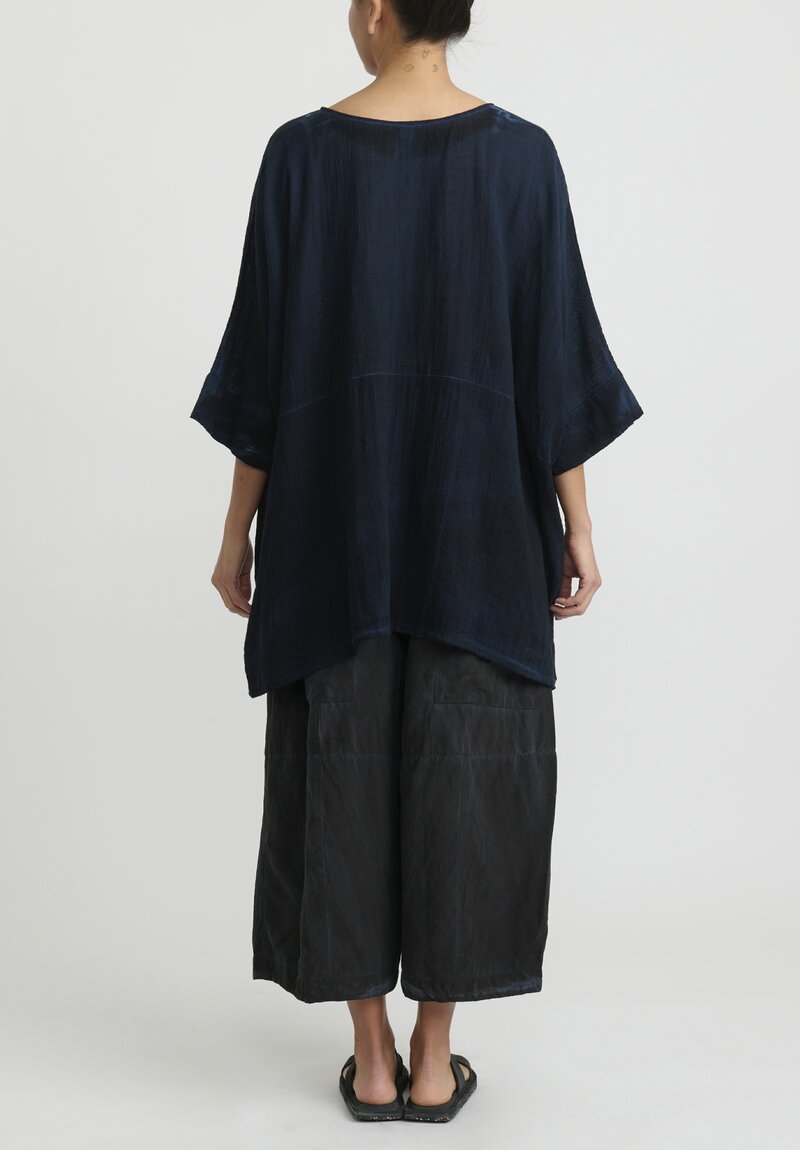 Gilda Midani Solid Dyed Bucket Tunic in Last Blue	