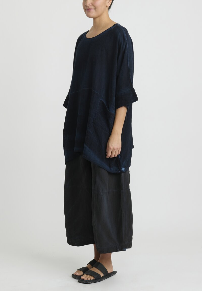 Gilda Midani Solid Dyed Bucket Tunic in Last Blue	