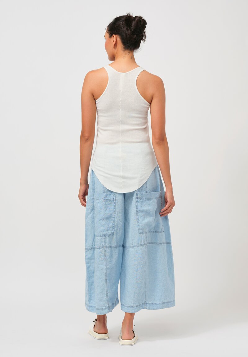 Gilda Midani Cotton Solid Dyed Tank Top in White