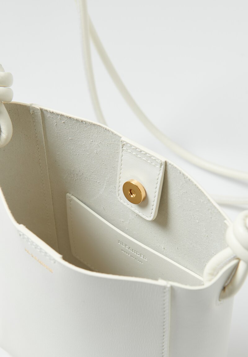 Jil Sander Smooth Leather ''Giro'' Crossbody Bag in Cosmic Latte White |  Santa Fe Dry Goods . Workshop . Wild Life